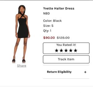 NBD black knit mini dress